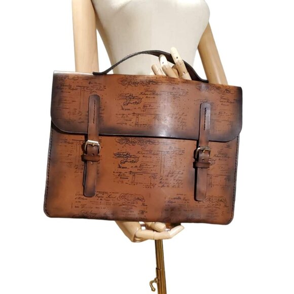 Handcrafted Document/Laptop bag - Picture 1 of 5